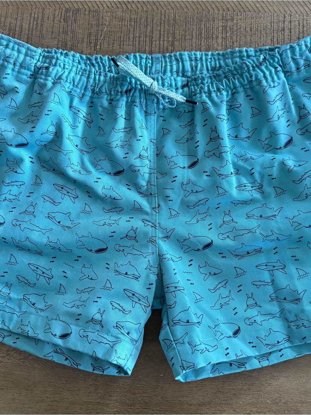 Women’s Athletic Shorts - Aqua Shark Print